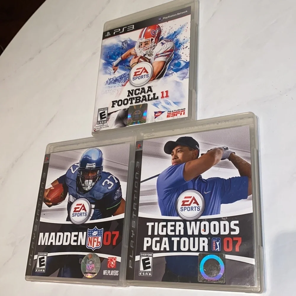 PlayStation 3 NCAA Football 2011 Madden NFL / Tiger Woods PGA Tour 2007 PS3 game